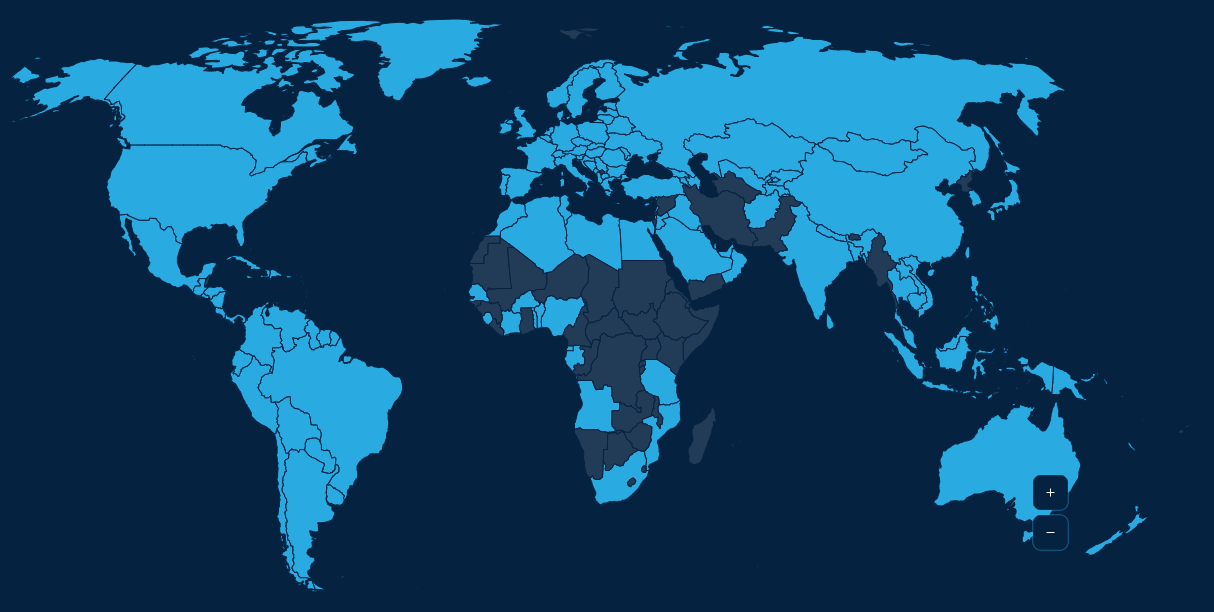 Boat Alarms boat-alarms Available network coverage in countries in light blue  network-coverage 